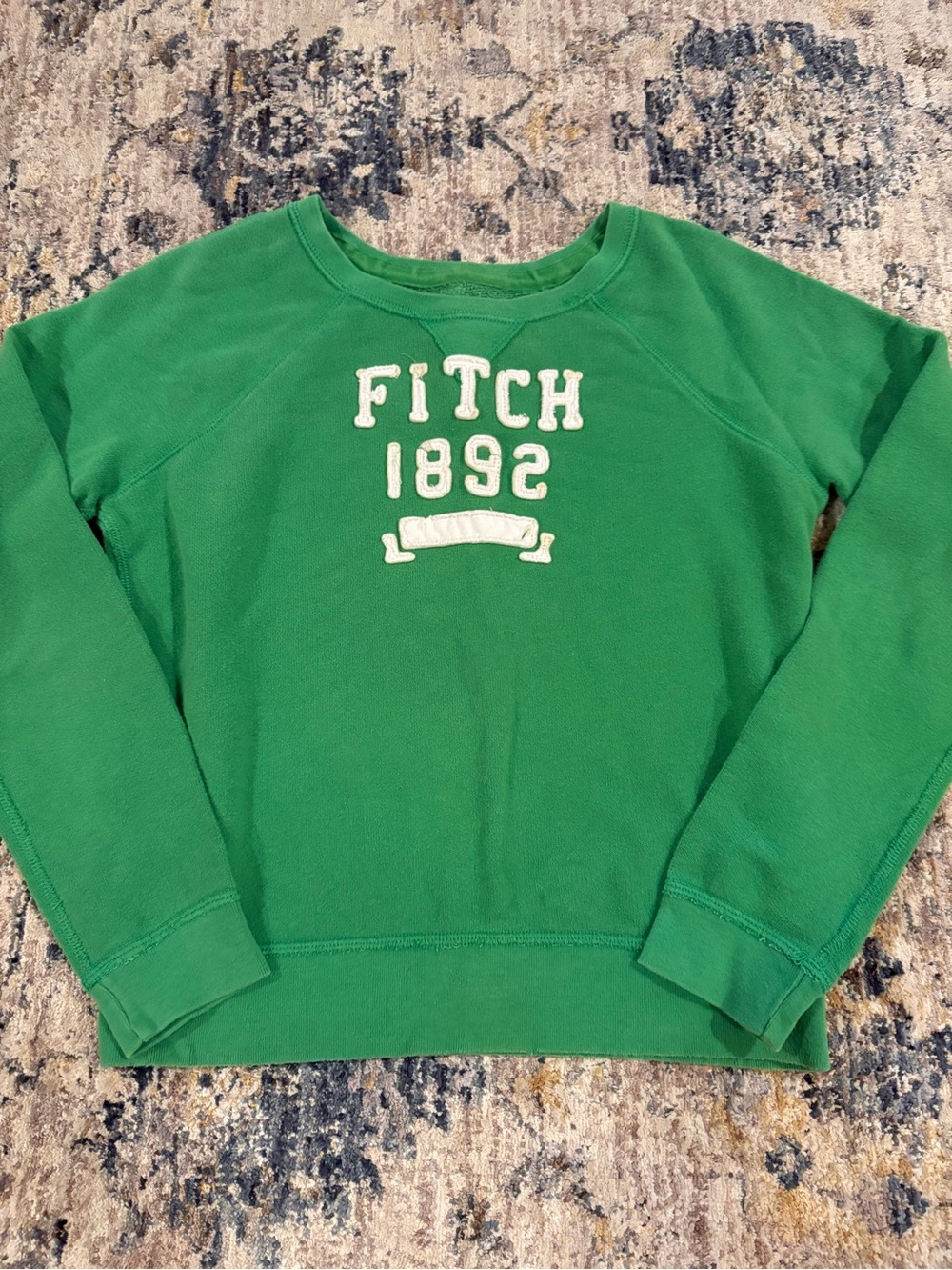 Y2K Vintage Abercrombie & Fitch Muscle Sweatshirt Men’s Medium Fitch Logo Green